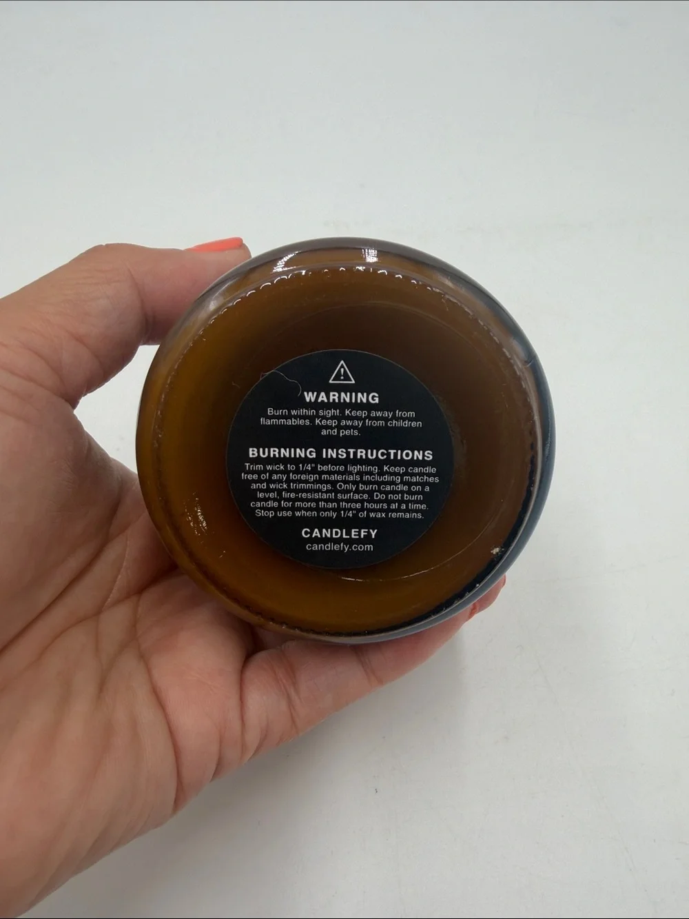 Orange Blossom Coconut Wax Candle - Amber Glass Jar